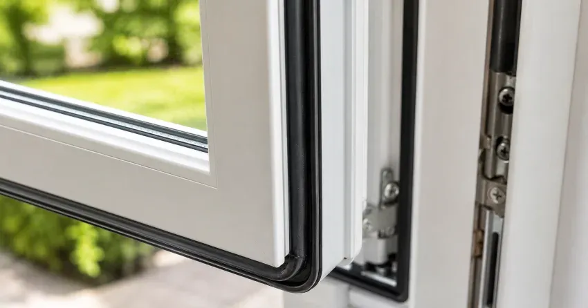 casement window cranked fully open in a Maple, Vaughan home