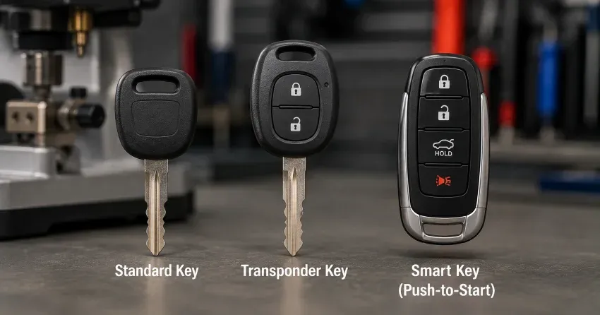 technician cutting a transponder ignition key in Vaughan