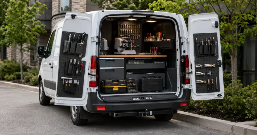 mobile locksmith service vehicle equipped with tools in Vaughan