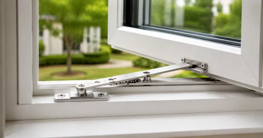 technician replacing casement window hinge in Islington Woods, Vaughan