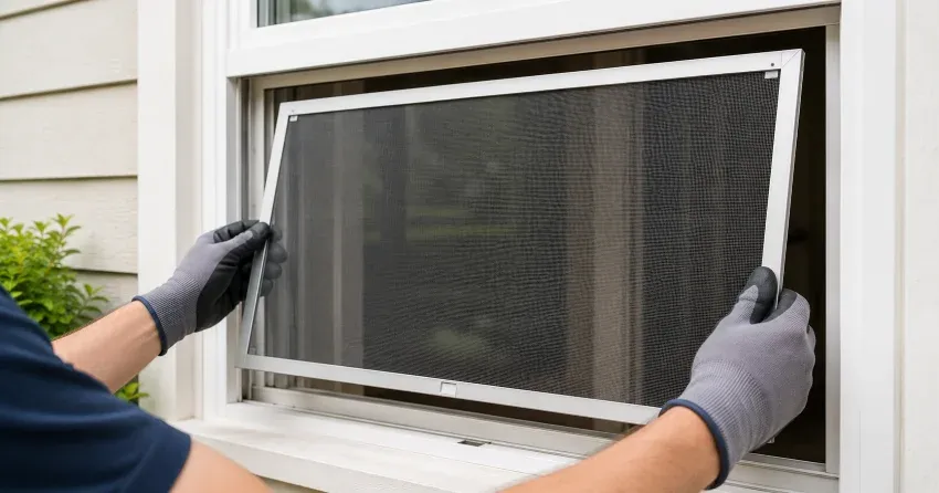 technician repairing a window sash and balance system in Maple, Vaughan