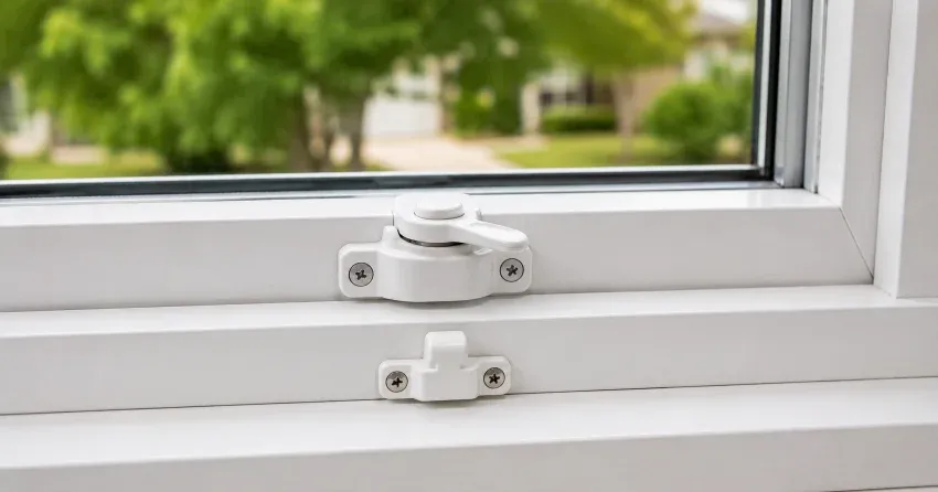 technician installing new window latch hardware in Vaughan